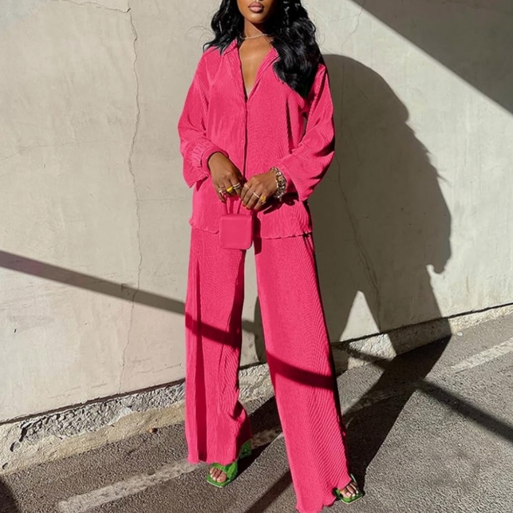 Plisse Tow Piece Outfit